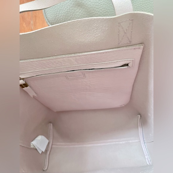 Madewell Transport Leather Tote Satchel Crossbody bag Medium Color Lavender - Picture 3 of 9